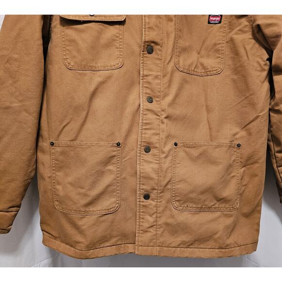 Vtg Mens Wrangler WorkWear Canvas Blanket Lined Barn Coat Jacket Sz L 42/44 - Picture 1 of 10